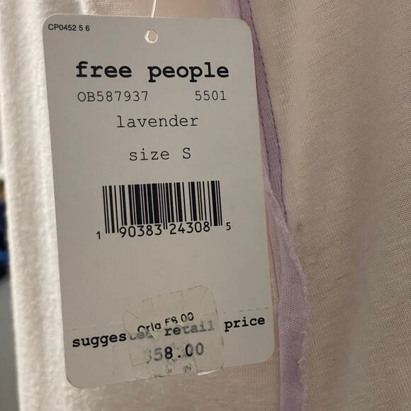 Free People We The Free Pluto Top Blouse Lavender Purple Pink Linen Blend Sz S - Picture 15 of 16
